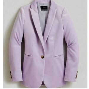 NWT J. Crew Lavender Velvet Parke Blazer